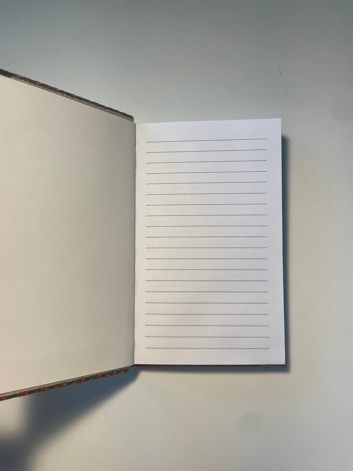 Embroidered Notebook - Red & Gold (Small)