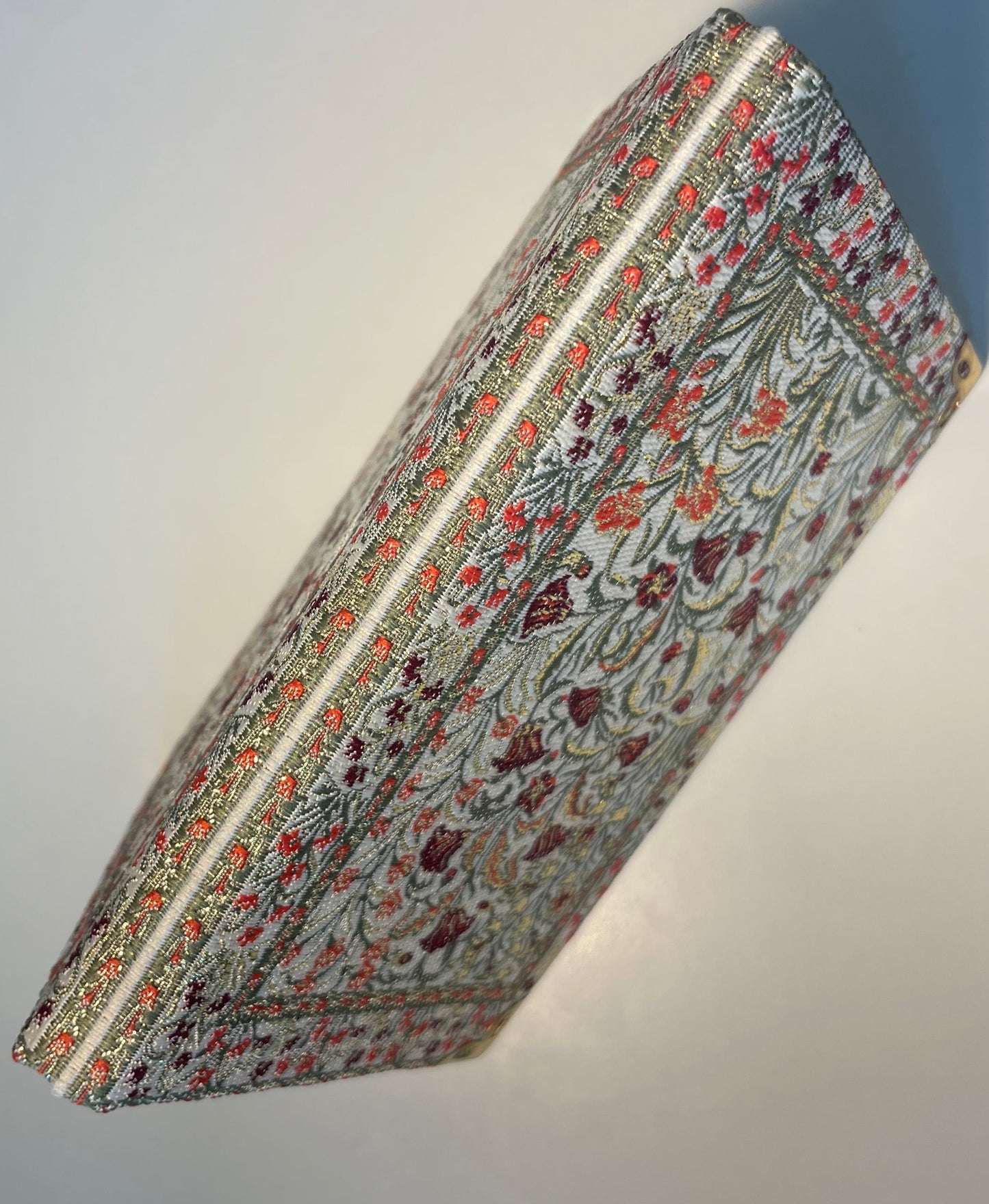 Embroidered Notebook - Red & Gold (Small)