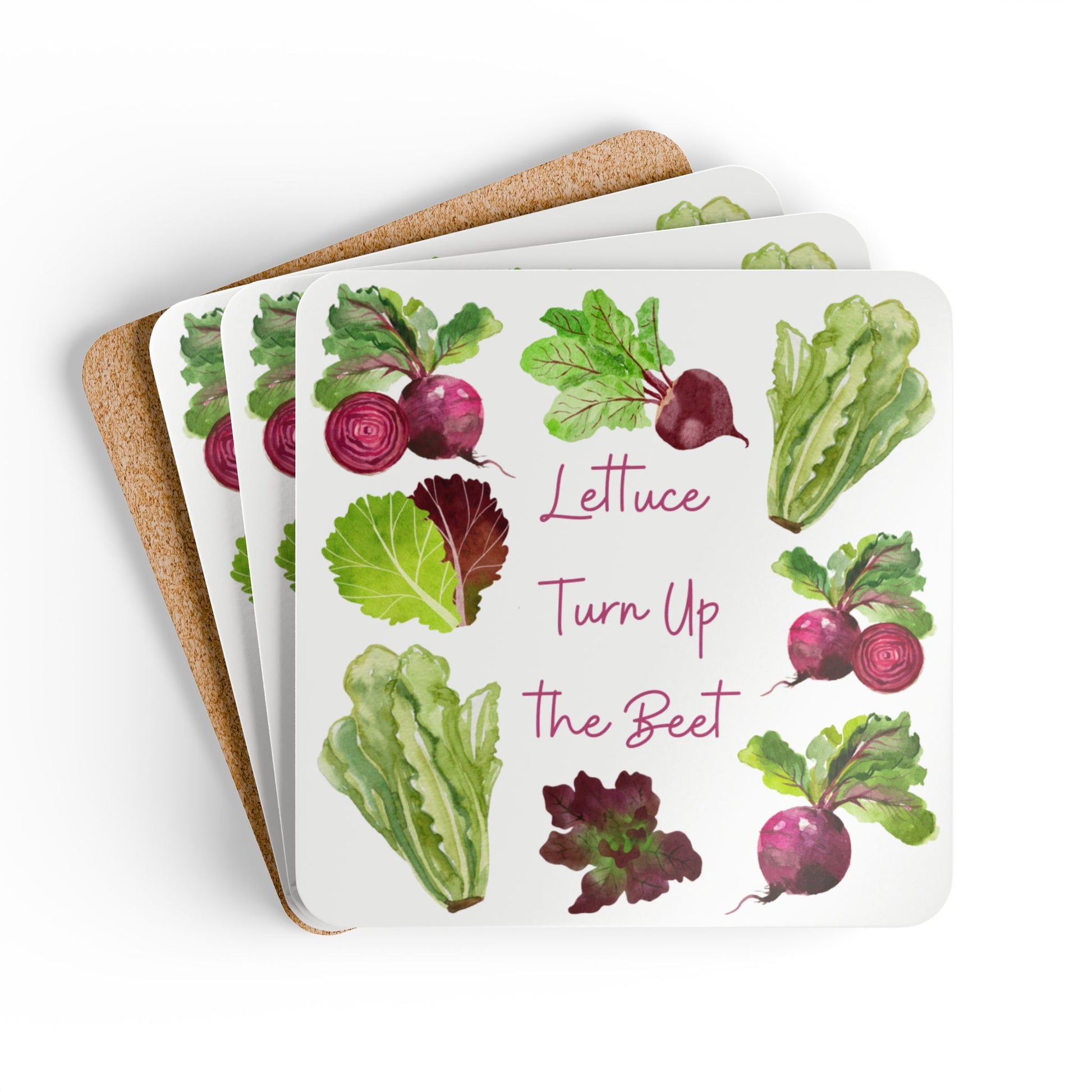 Funny Vegetable Coaster Set - Garden Kitchen Home Decor - Housewarming Gift - Vegetable Joke - Veggie Lover - Cocktail Coffee Tea Coasters