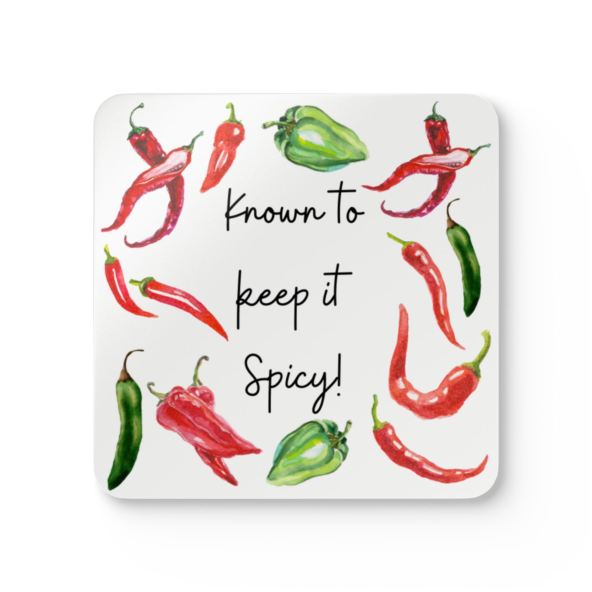 Hot Pepper Coaster Set - Chili Pepper Kitchen Home Decor - Spicy Housewarming Gift - Known to Keep it Spicy!