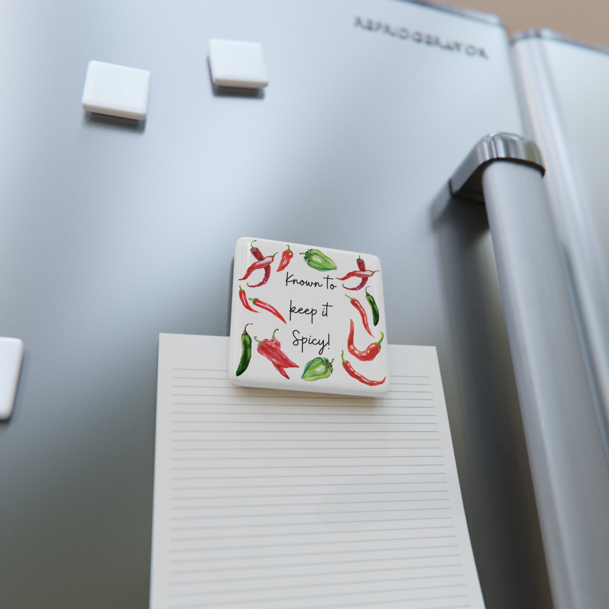 Hot Pepper Magnet - Kitchen Home Decor - Garden Gift - Spicy Pepper Geek - Chili Garden Joke - Fridge Magnet - Porcelain Keep It Spicy Kitchen Decor