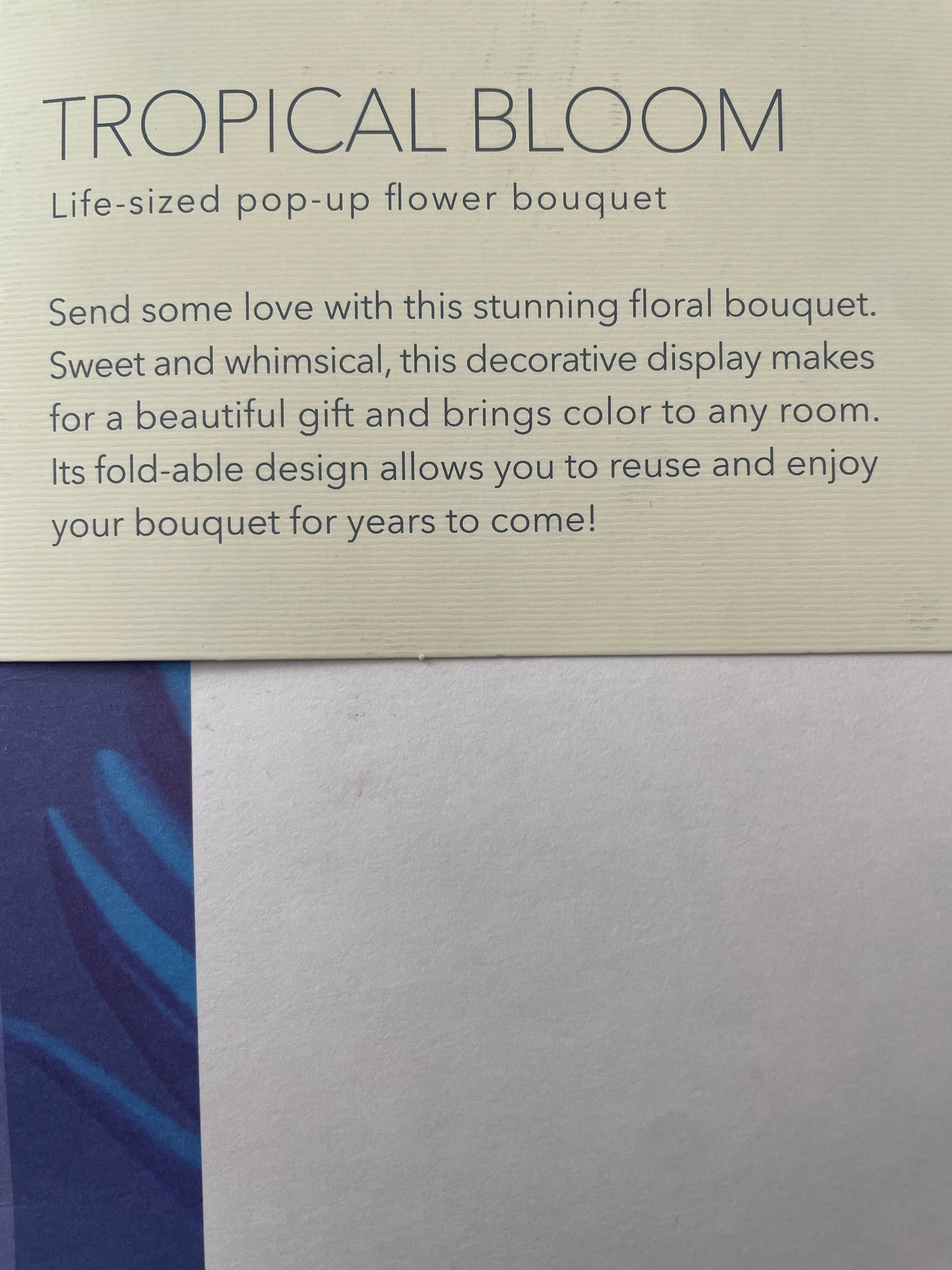 Tropical Bloom Pop Up Flower Greeting Card