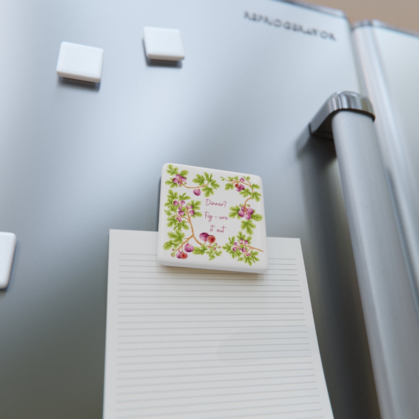 Fig Magnet - Kitchen Home Decor - Garden Gift - Fig Lover - Fig Tree Garden Joke - Fridge Magnet - Porcelain Fig Kitchen Decor