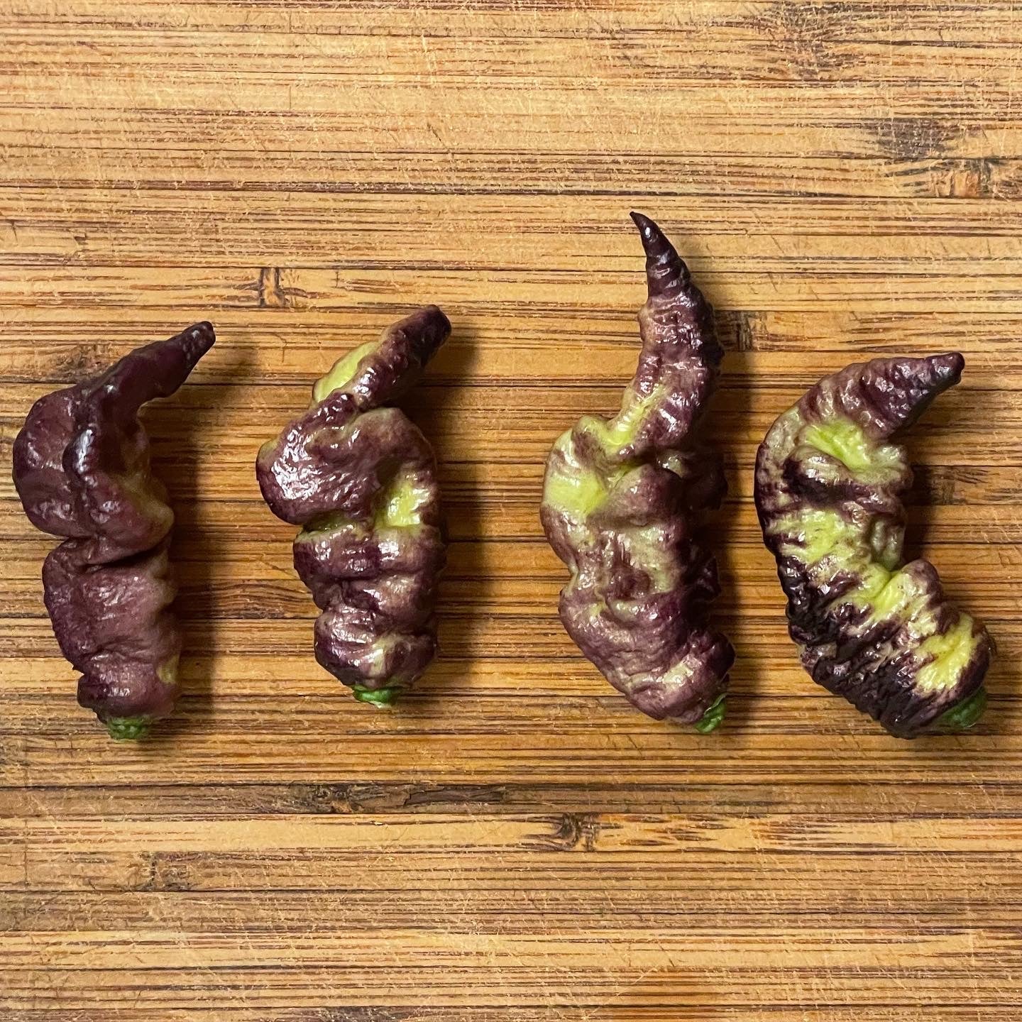 Thor's Thunderbolt Super Hot Pepper Seeds; Purple Peach Hot Peppers; Rare Pepper Breeds
