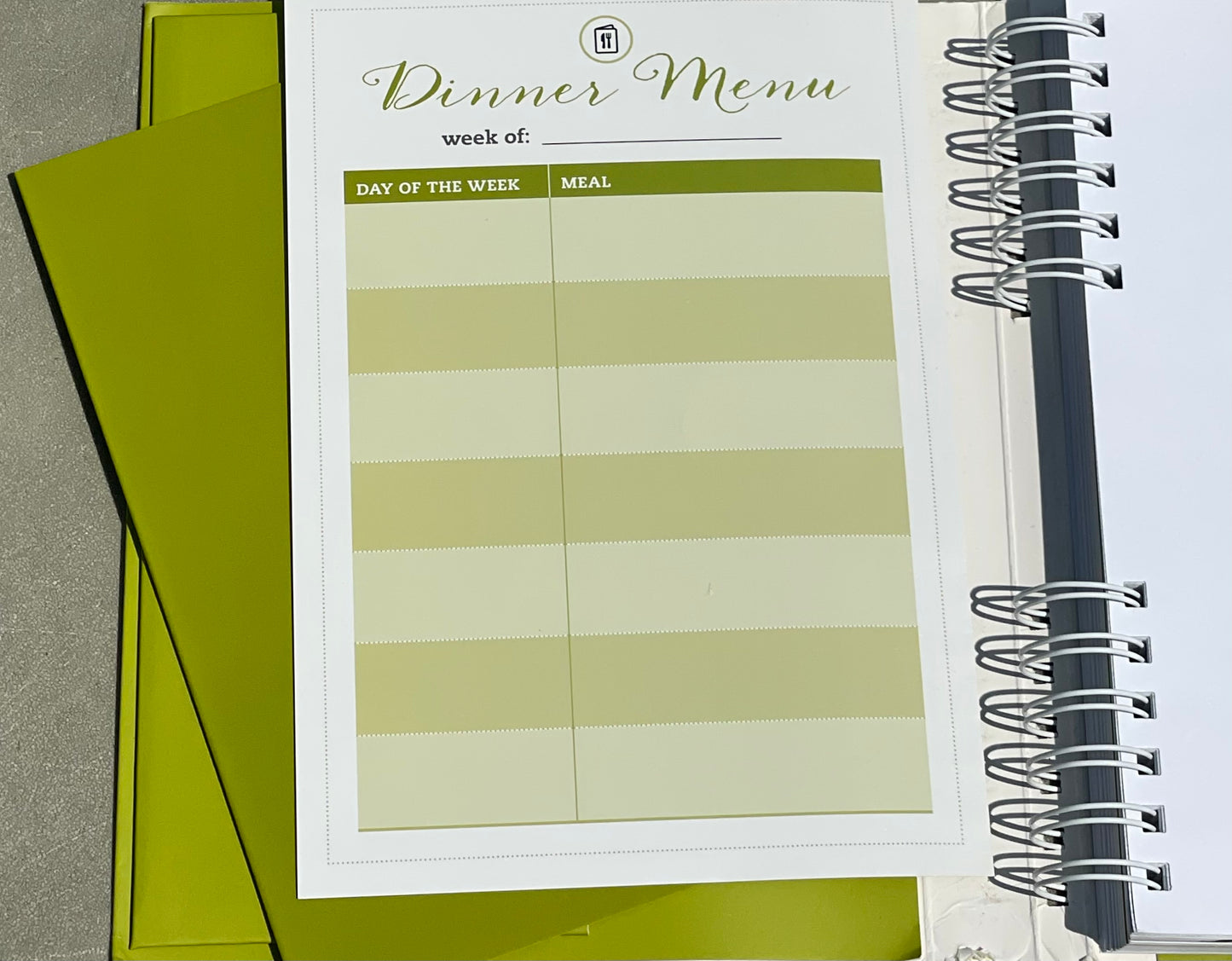100 days of Real Food Meal Planner Lisa Leake - Dinner Menu