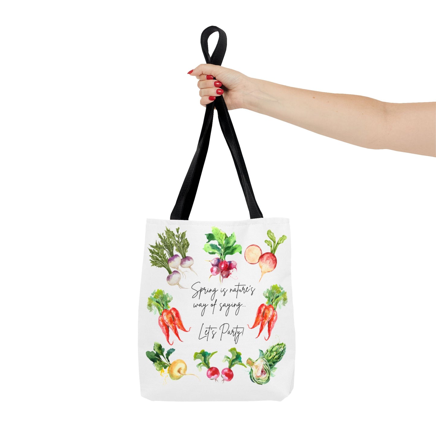 Funny Tote Bag Vegetable Farmer's Market Watercolor Veggies Joke Gift Idea