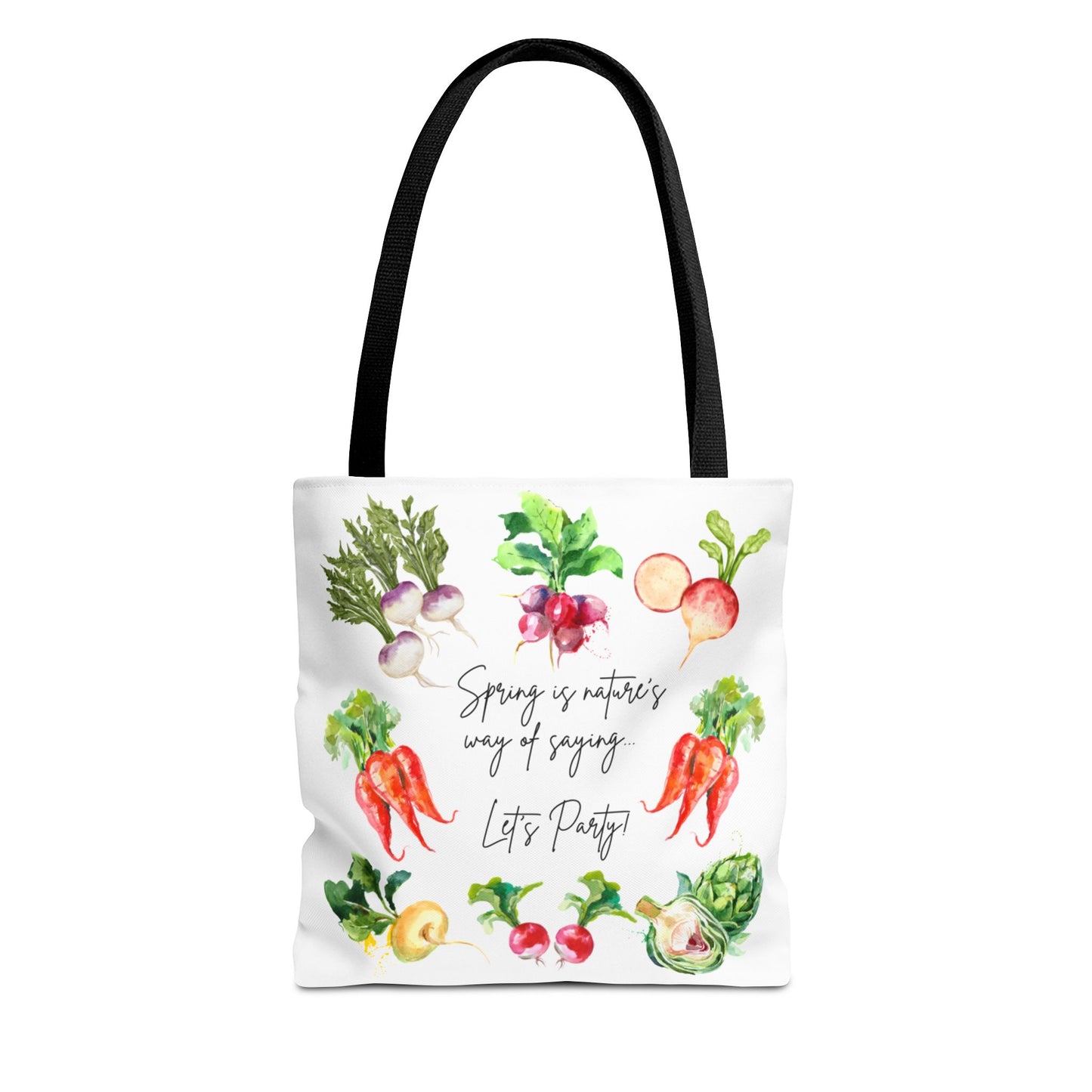 Funny Tote Bag Vegetable Farmer's Market Watercolor Veggies Joke Gift Idea