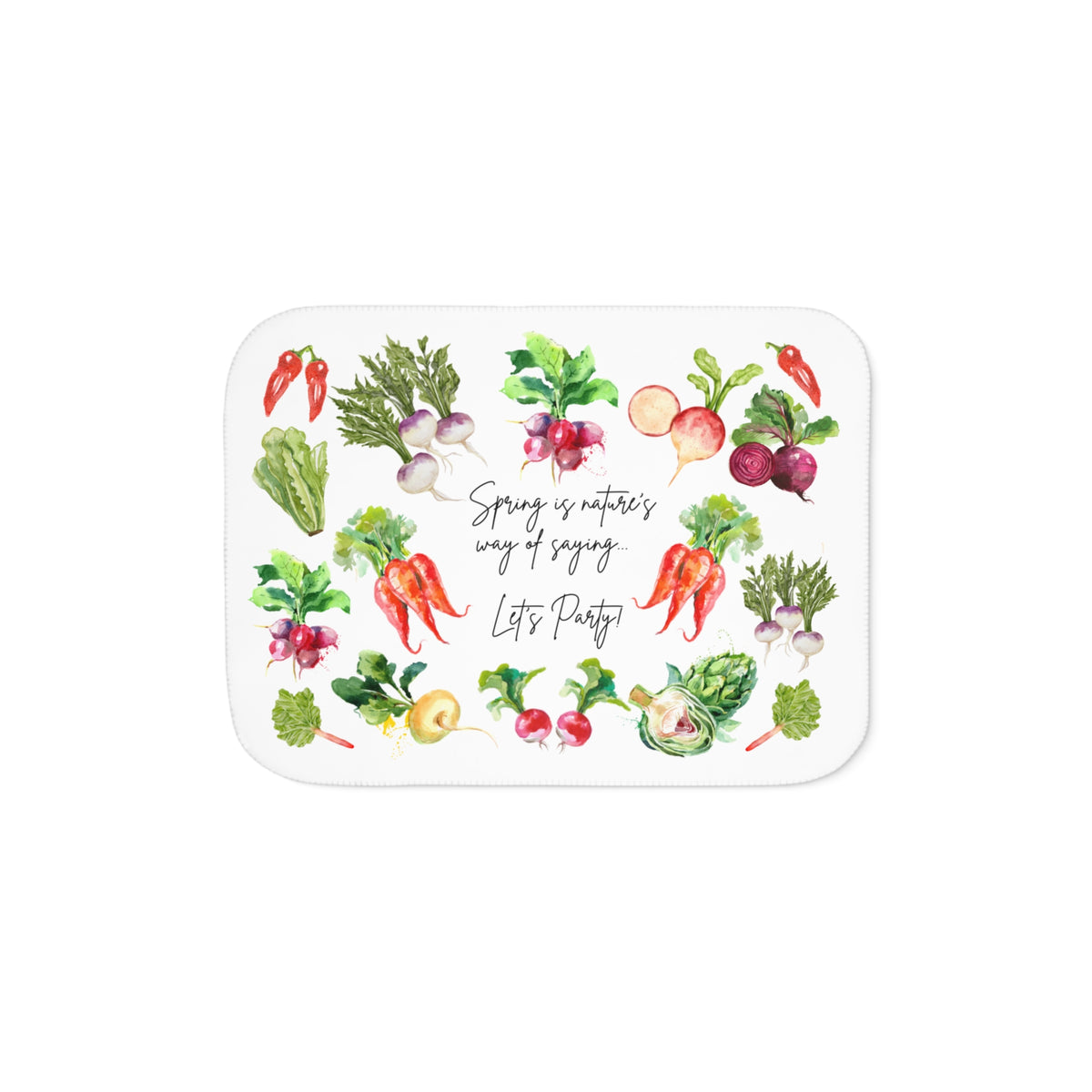 Sherpa Blanket – “Sprout Matters, Any of Sage, Let’s Plant” Vegetable Garden Design