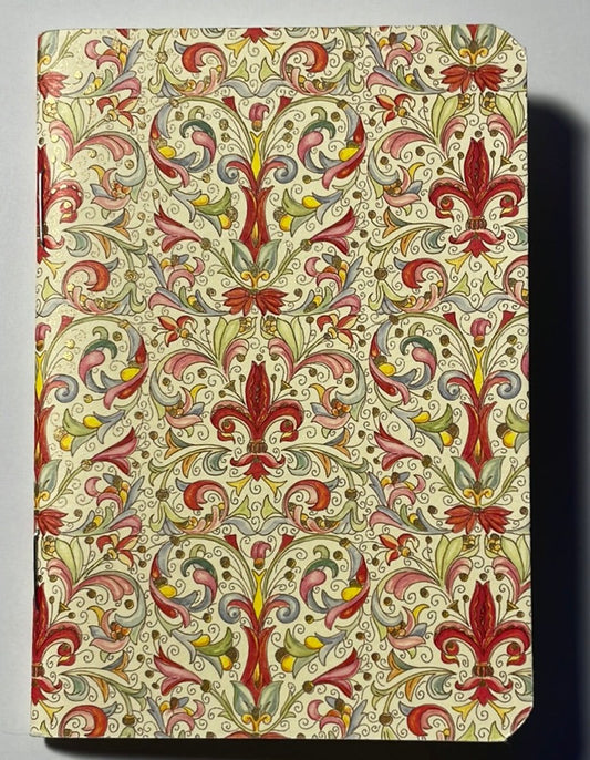 Elegant Italian Notebook - Red & Yellow (Small)