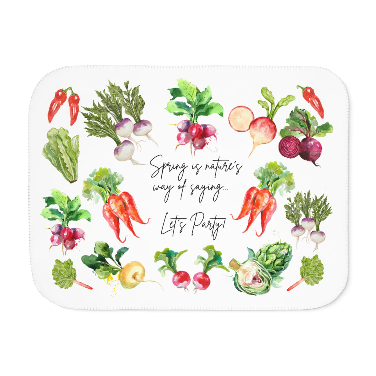 Sherpa Blanket – “Sprout Matters, Any of Sage, Let’s Plant” Vegetable Garden Design