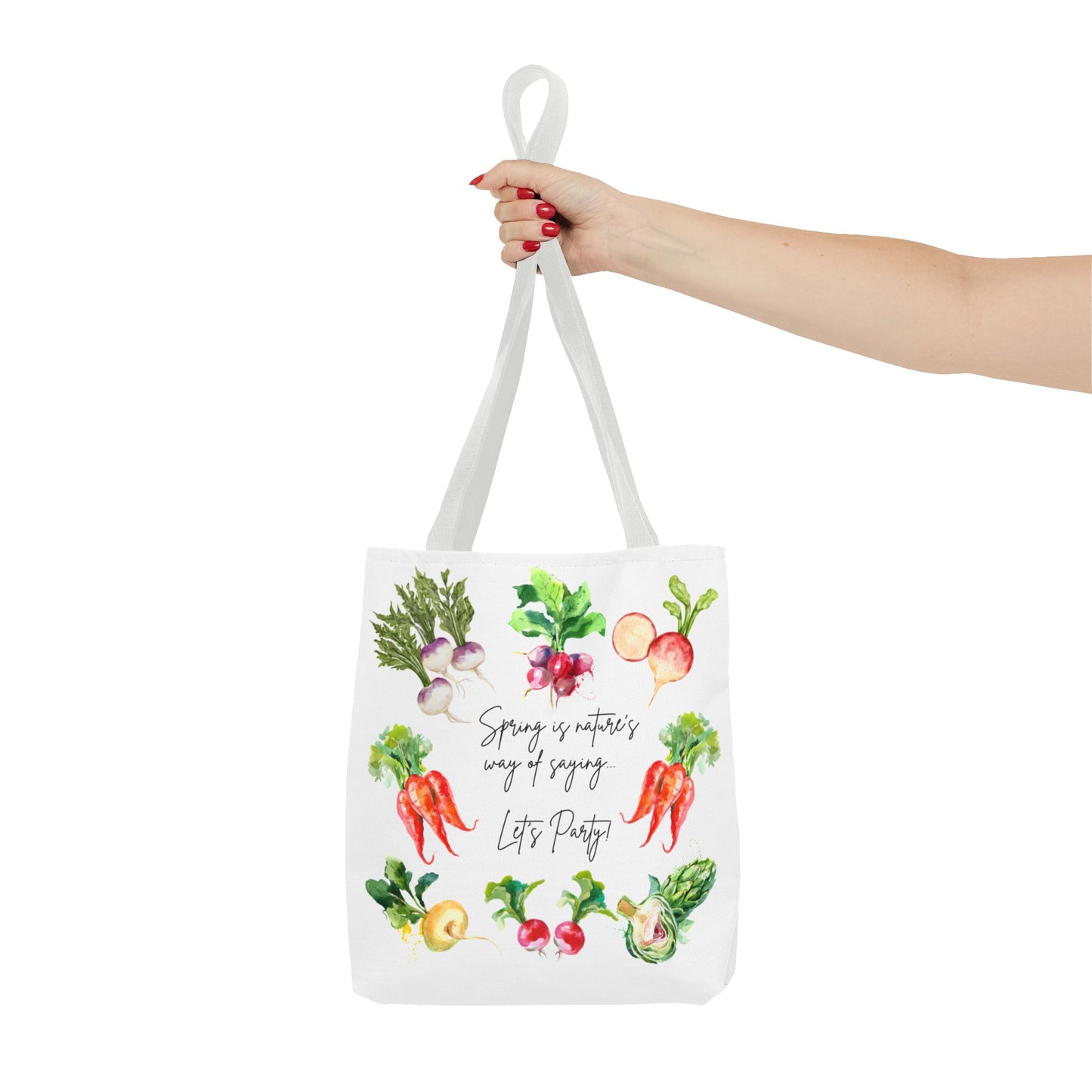 Funny Tote Bag Vegetable Farmer's Market Watercolor Veggies Joke Gift Idea