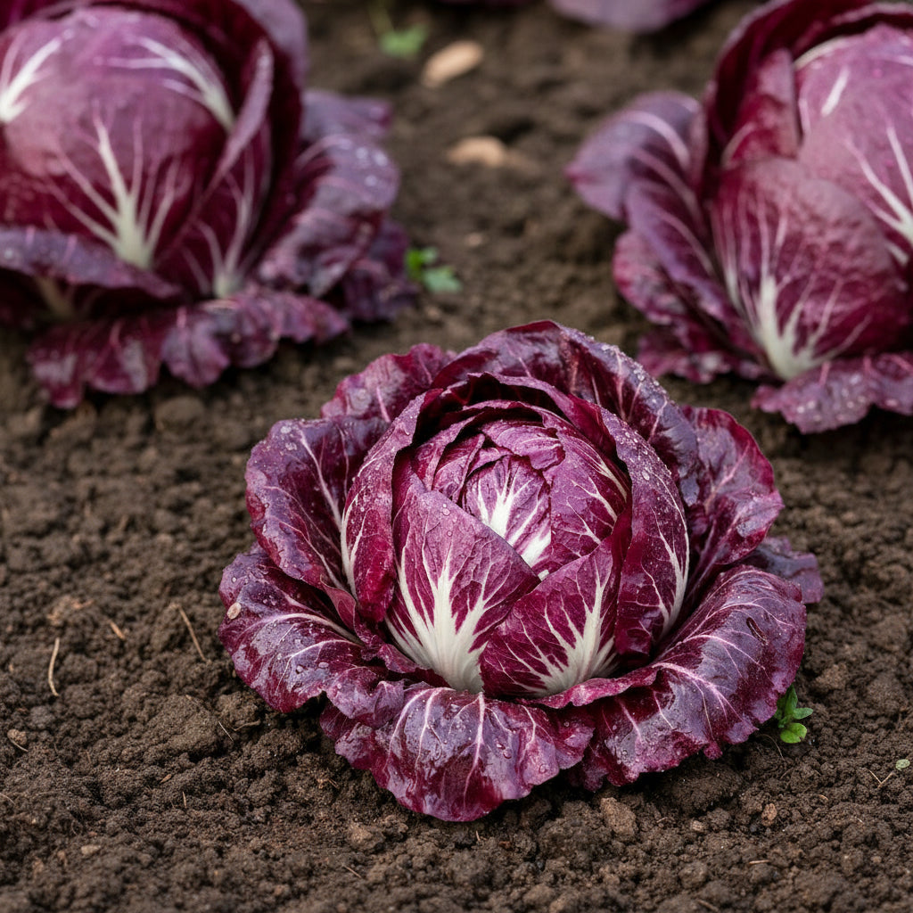 Italian Radicchio Organic Non GMO Purple Salad Seeds from Italy Winter Spring Purple Lettuce Crop Garden Gift Idea for Gardener Salad Lover