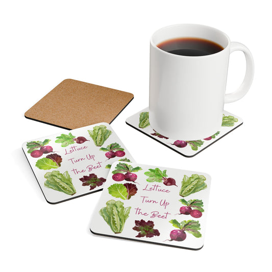Funny Vegetable Coaster Set - Garden Kitchen Home Decor - Housewarming Gift - Vegetable Joke - Veggie Lover - Cocktail Coffee Tea Coasters