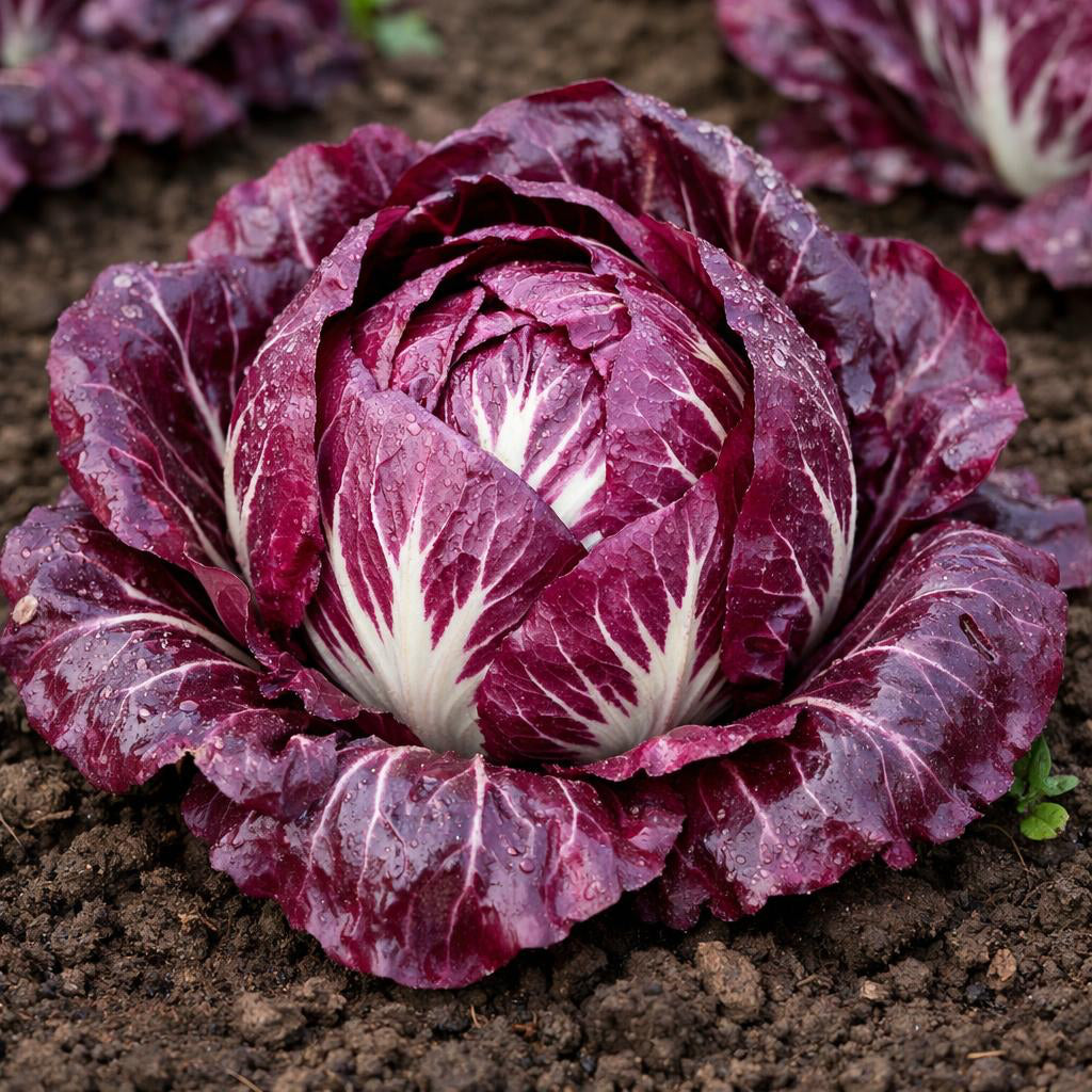 Italian Radicchio Organic Non GMO Purple Salad Seeds from Italy Winter Spring Purple Lettuce Crop Garden Gift Idea for Gardener Salad Lover