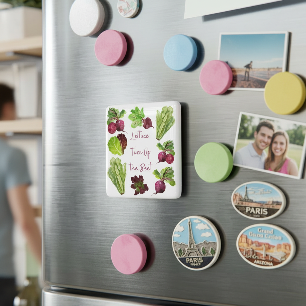 Vegetable Magnet - Kitchen Home Decor - Garden Gift - Veggie Lover - Garden Joke - Fridge Magnet - Porcelain Kitchen Decor - Housewarming