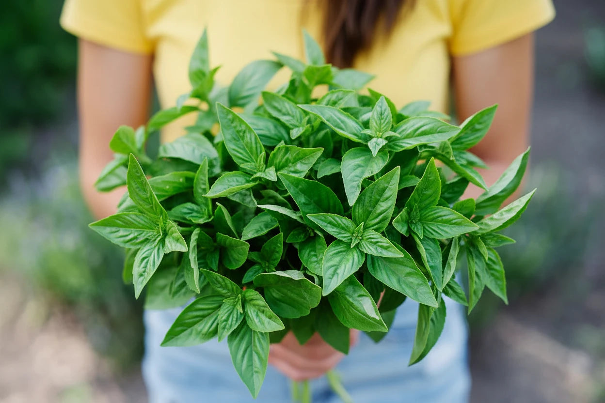 Italian Basil Seeds - Non GMO Organic Seeds - Herb Garden Seeds