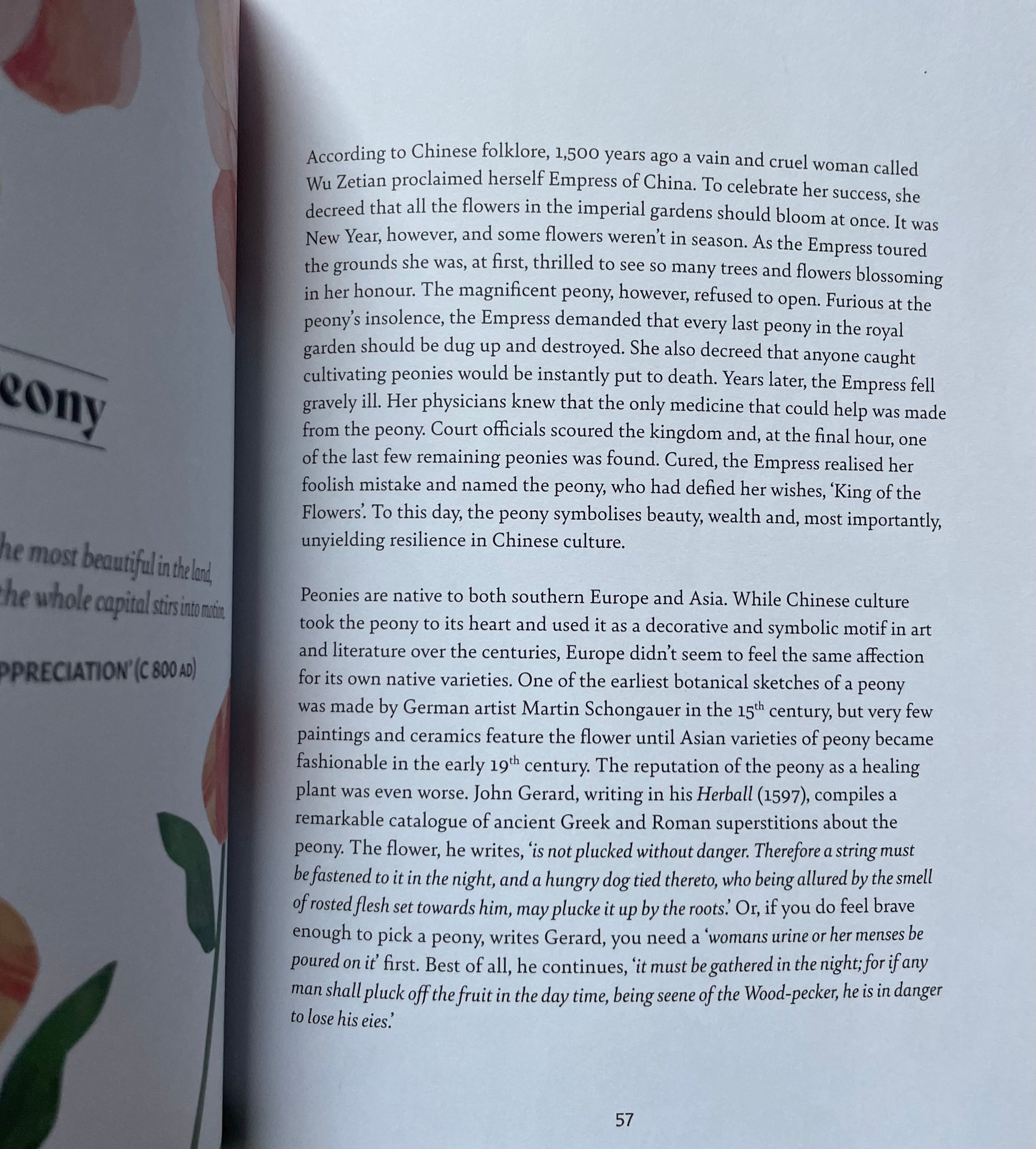 Floriography: The Myths, Magic and Language of Flowers - Sally Coulthard Peony 