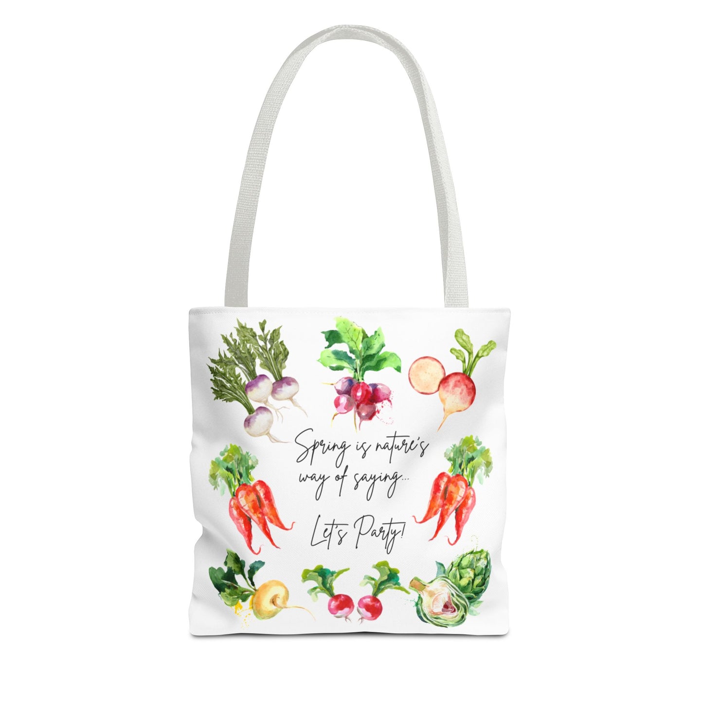 Funny Tote Bag Vegetable Farmer's Market Watercolor Veggies Joke Gift Idea