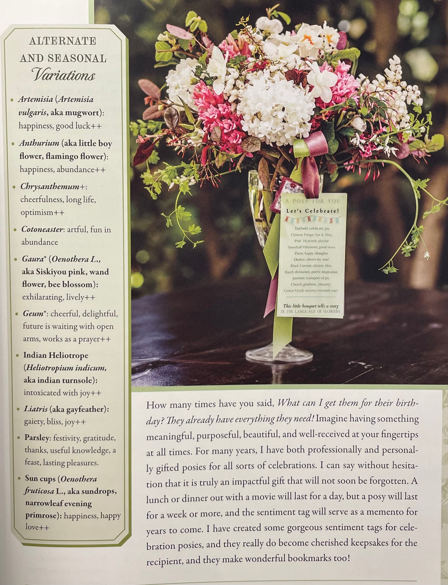Modern Floriography Book of Flowers Garden Gift Language of Flowers Birthday Present Idea for Flower Lover Flower Design Floral Arrangement