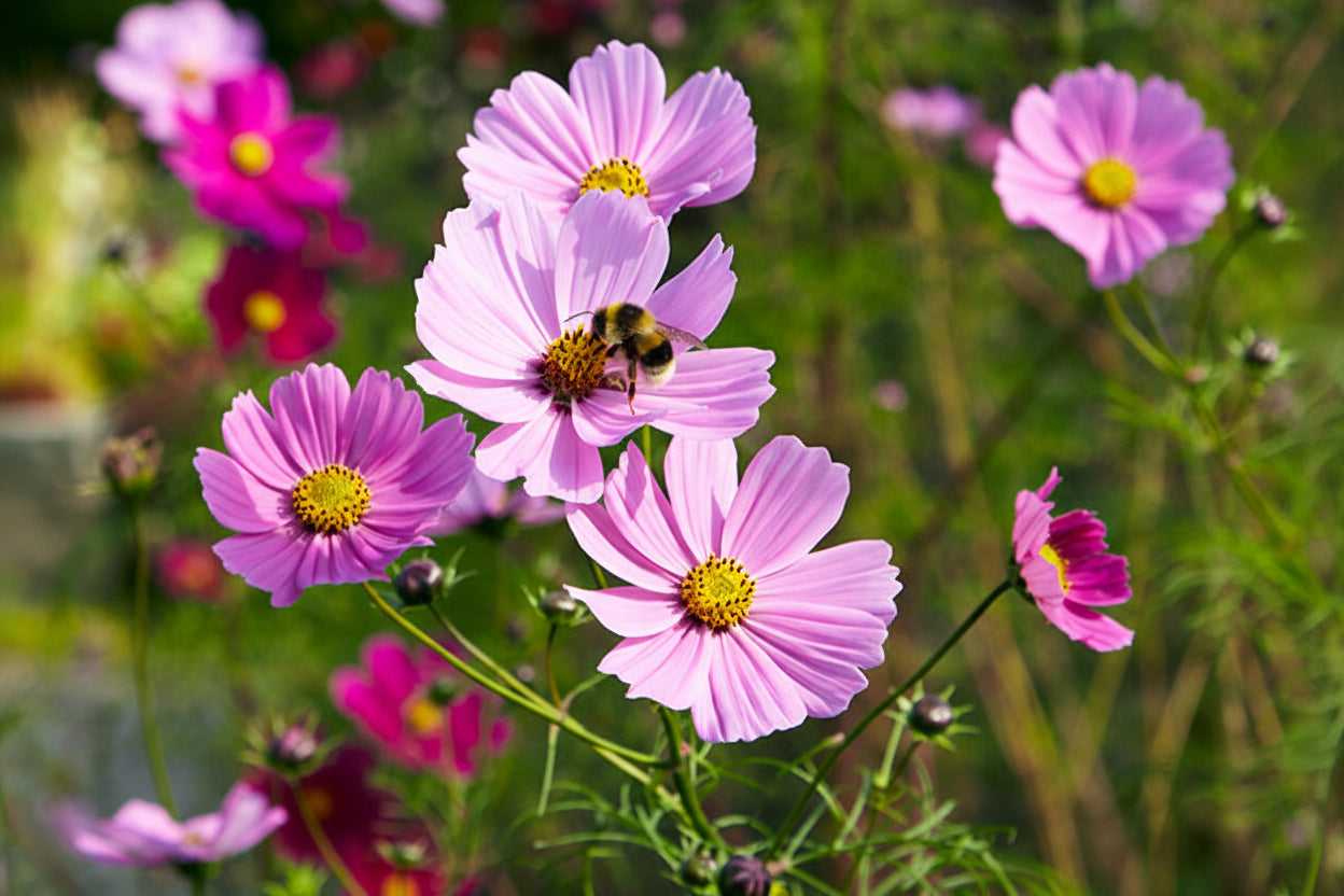 Cosmos Flower Seeds Organic Heirloom Garden Gift Idea Flower Seeds Cosmos Annual Flower Pollinator Friendly Flower Seeds Non-GMO Cosmo Seeds