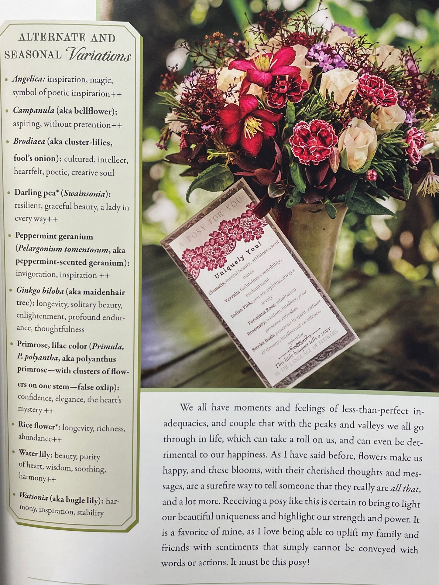 Modern Floriography Book of Flowers Garden Gift Language of Flowers Birthday Present Idea for Flower Lover Flower Design Floral Arrangement