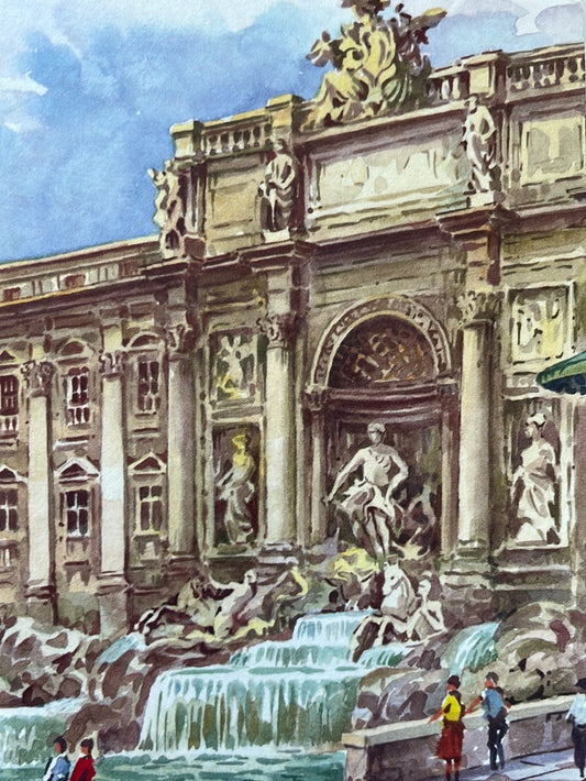 Elegant Italian Notepad - Trevi Fountain (X-Small)