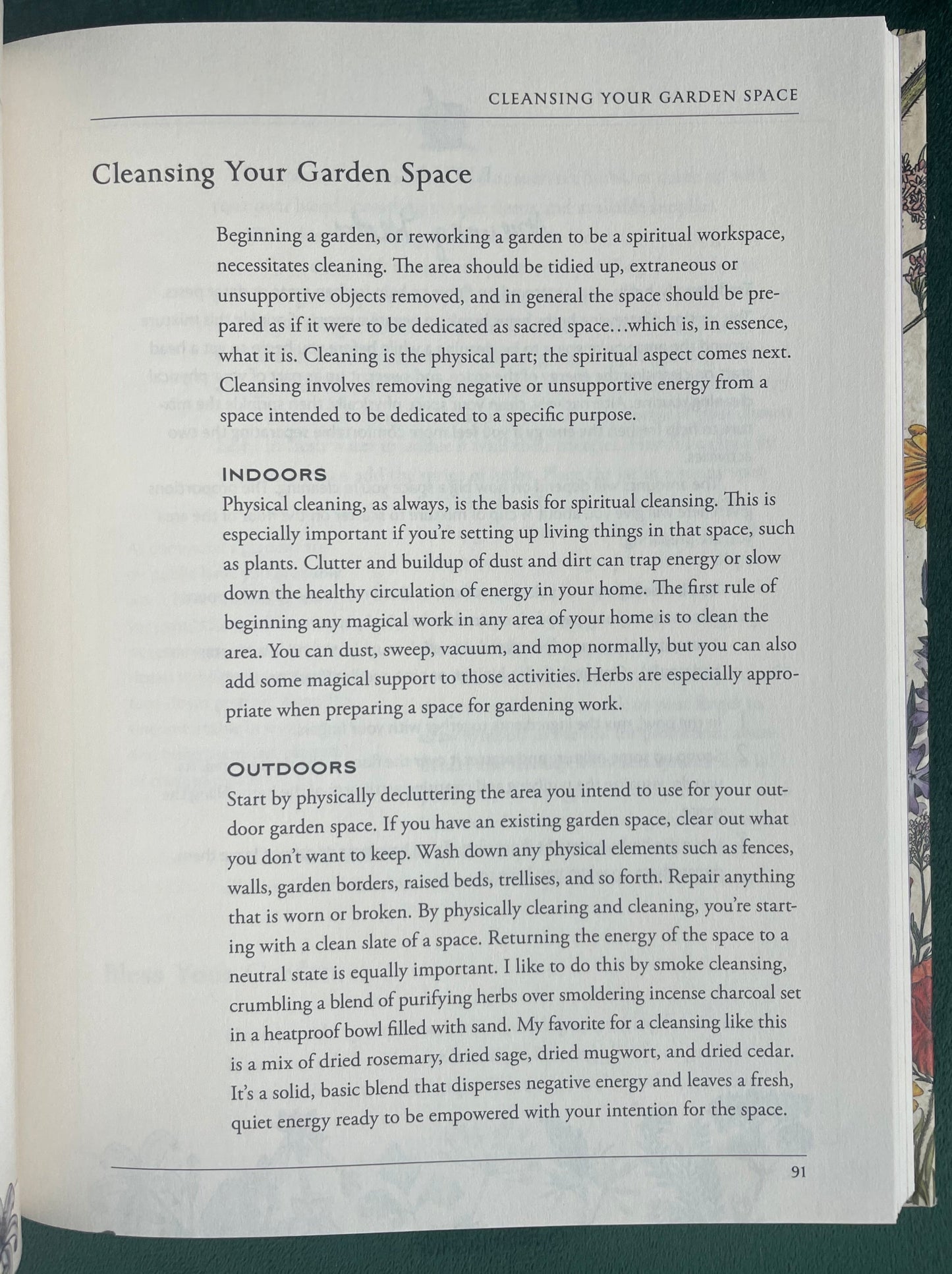 Cleansing your garden space; indoor gardening; outdoor gardening